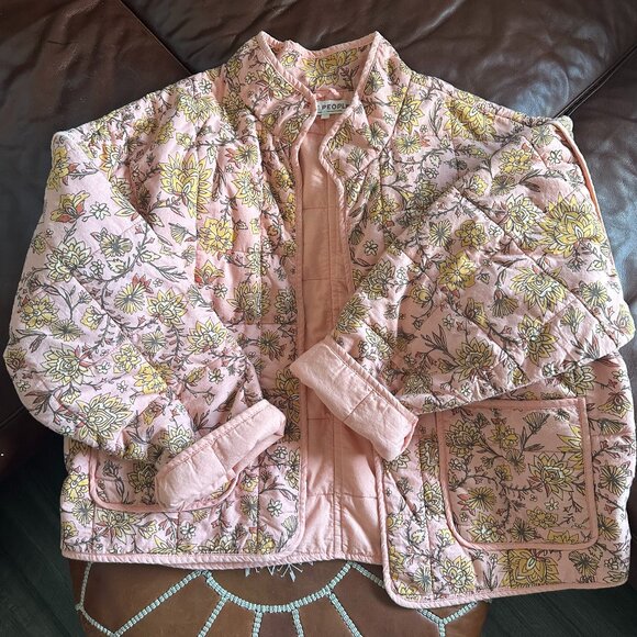 Free People Women's Dusk Combo Floral Quilted Chloe Jacket Size L  Chloe Jacket - Picture 2 of 4